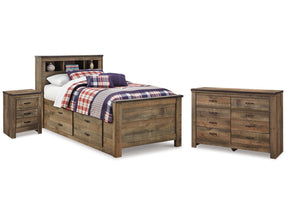 Trinell Brown Twin Bookcase Storage Bed, Dresser and Nightstand (Online Special Price) - Ornate Home