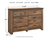 Trinell Brown Twin Bookcase Storage Bed, Dresser and Nightstand (Online Special Price) - Ornate Home