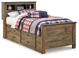 Trinell Brown Twin Bookcase Storage Bed, Dresser and Nightstand (Online Special Price) - Ornate Home