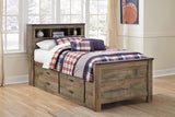 Trinell Brown Twin Bookcase Storage Bed, Dresser and Nightstand (Online Special Price) - Ornate Home