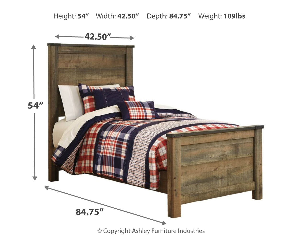Trinell Brown Twin Panel Bed, Dresser and Mirror (Online Special Price) - Ornate Home