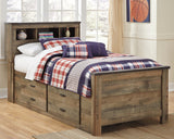 Trinell Brown Twin Panel Bedroom Set with Storage and Nightstand (Online Special Price) - Ornate Home