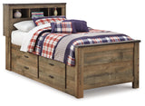 Trinell Brown Twin Panel Bedroom Set with Storage and Nightstand (Online Special Price) - Ornate Home