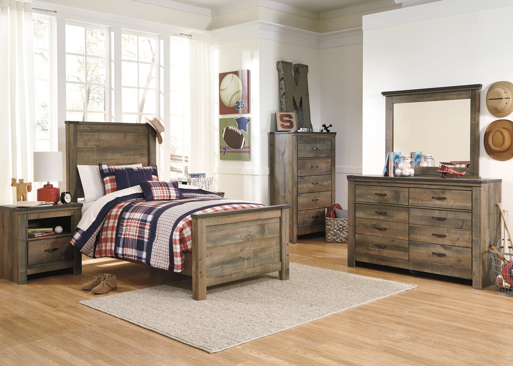 Trinell Brown Twin Panel Headboard (Online Special Price) - Ornate Home