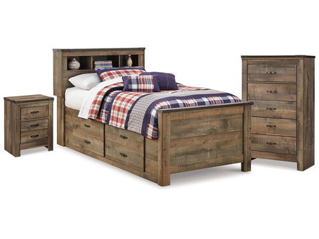 Trinell Brown Twin Storage Bed & Chest & Nightstand - Ornate Home