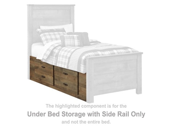 Trinell Brown Under Bed Storage with Side Rail   B446-50 - Ornate Home