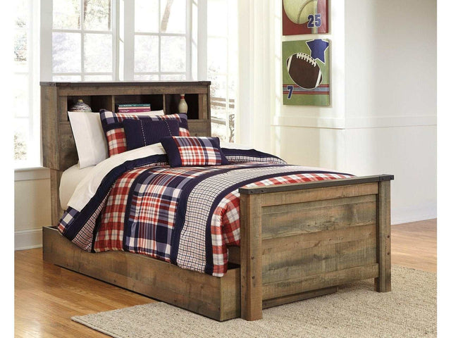 Trinell Twin Bookcase Bed w/ 1 Large Storage Drawer (Online Special Price) - Ornate Home