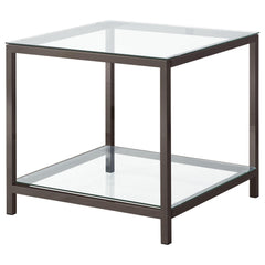 Trini Black Nickel 2-piece Coffee and End Table Set - Ornate Home