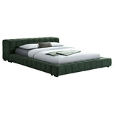 Trinity Green Cal King Upholstered Platform Bed - Ornate Home