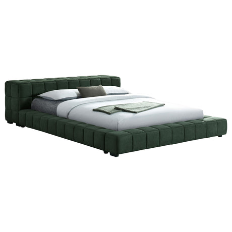 Trinity Green Full Upholstered Platform Bed - Ornate Home