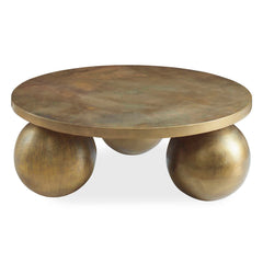 Triplet Antique Brass Coffee Table - Ornate Home