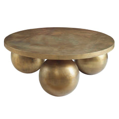 Triplet Antique Brass Coffee Table - Ornate Home
