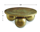 Triplet Antique Brass Coffee Table - Ornate Home