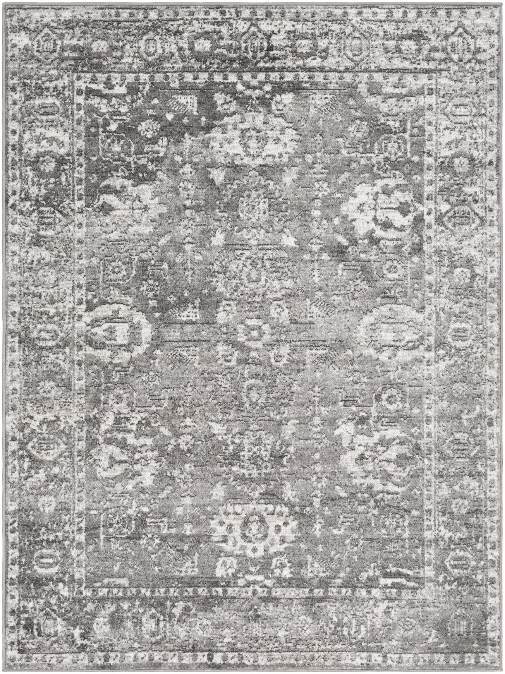 Tripp Distressed Gray Rug - Ornate Home