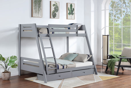 Trisha Grey Full  Bunk Bed - Ornate Home