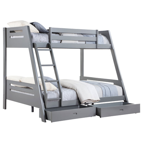 Trisha Grey Full  Bunk Bed - Ornate Home