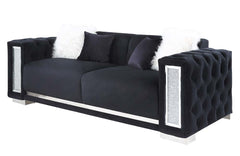 Trislar Black Sofa w/ 4 Pillows - Ornate Home