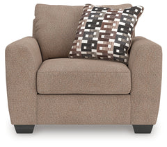 Triston-Peaks Suede Chair and a Half - Ornate Home