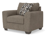 Triston-Peaks Suede Chair and a Half - Ornate Home