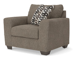 Triston-Peaks Suede Chair and a Half - Ornate Home