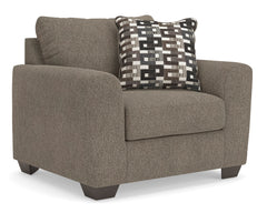 Triston-Peaks Suede Chair and a Half - Ornate Home
