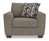 Triston-Peaks Suede Chair and a Half - Ornate Home