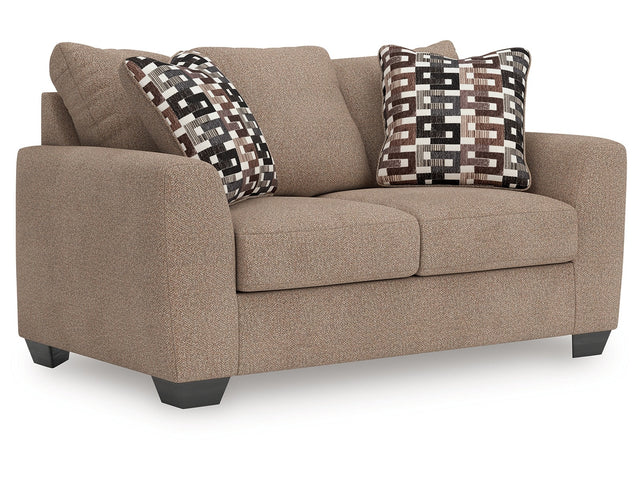 Triston-Peaks Suede Loveseat - Ornate Home