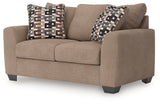 Triston-Peaks Suede Loveseat - Ornate Home
