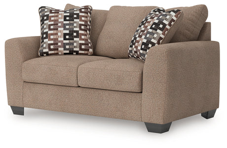 Triston-Peaks Suede Loveseat - Ornate Home