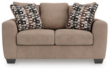Triston-Peaks Suede Loveseat - Ornate Home