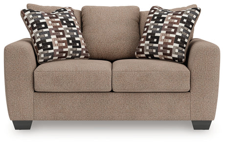 Triston-Peaks Suede Loveseat - Ornate Home