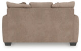Triston-Peaks Suede Loveseat - Ornate Home
