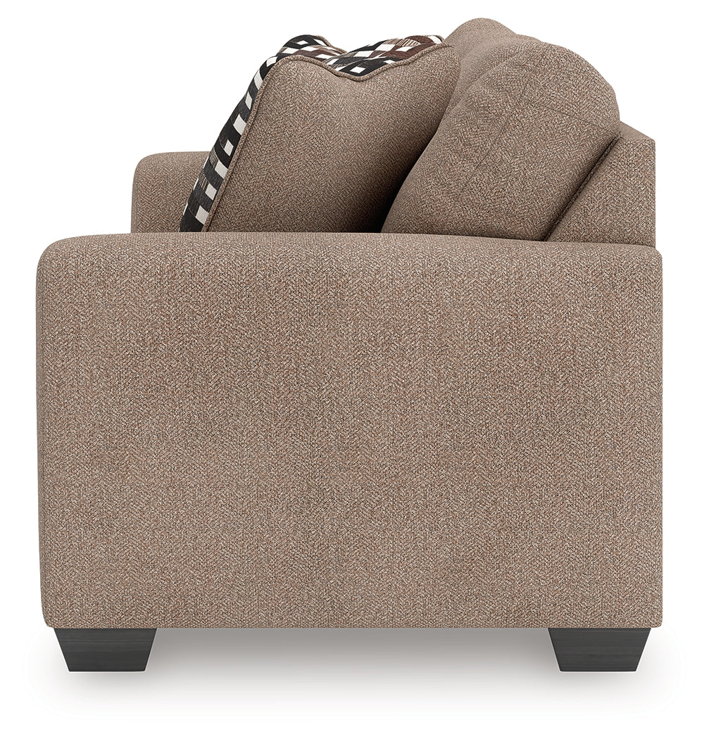 Triston-Peaks Suede Loveseat - Ornate Home