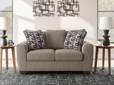 Triston-Peaks Suede Loveseat - Ornate Home