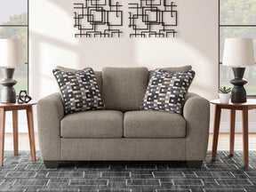 Triston-Peaks Suede Loveseat - Ornate Home