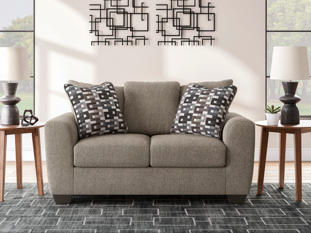 Triston-Peaks Suede Loveseat - Ornate Home