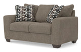 Triston-Peaks Suede Loveseat - Ornate Home