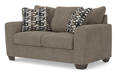 Triston-Peaks Suede Loveseat - Ornate Home