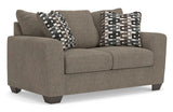 Triston-Peaks Suede Loveseat - Ornate Home