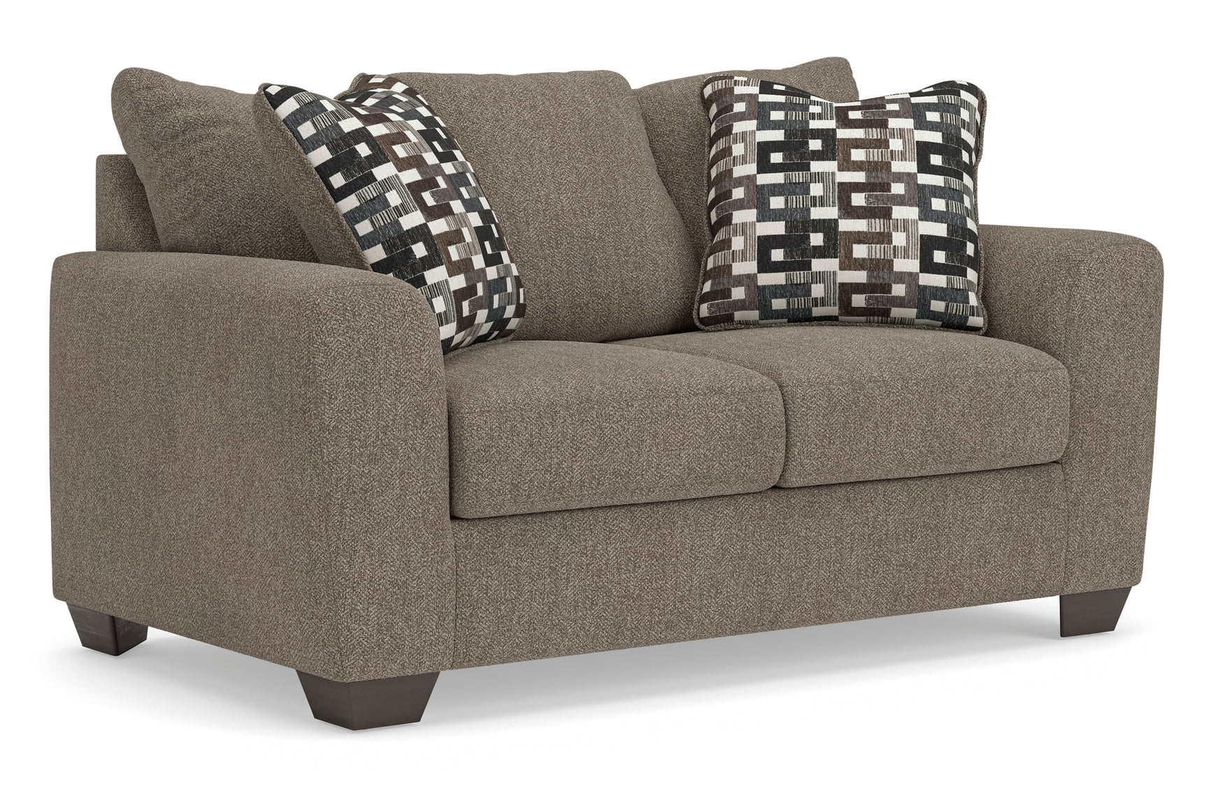 Triston-Peaks Suede Loveseat - Ornate Home