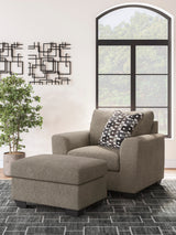 Triston-Peaks Suede Ottoman - Ornate Home