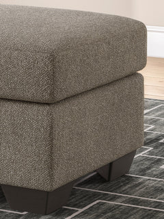 Triston-Peaks Suede Ottoman - Ornate Home