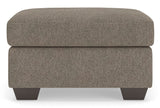 Triston-Peaks Suede Ottoman - Ornate Home