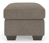 Triston-Peaks Suede Ottoman - Ornate Home