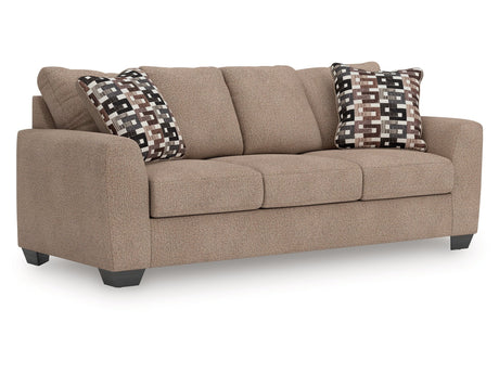 Triston-Peaks Suede Sofa - Ornate Home