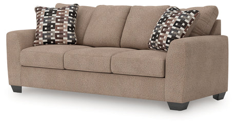 Triston-Peaks Suede Sofa - Ornate Home