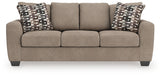 Triston-Peaks Suede Sofa - Ornate Home
