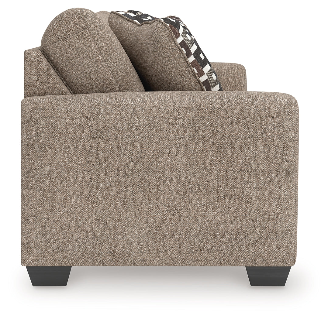 Triston-Peaks Suede Sofa - Ornate Home