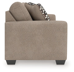Triston-Peaks Suede Sofa - Ornate Home