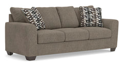 Triston-Peaks Suede Sofa - Ornate Home
